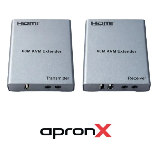 APRONX APX-USB60M CAT5E/CAT6 60M HDMI-USB-IR EXTENDER