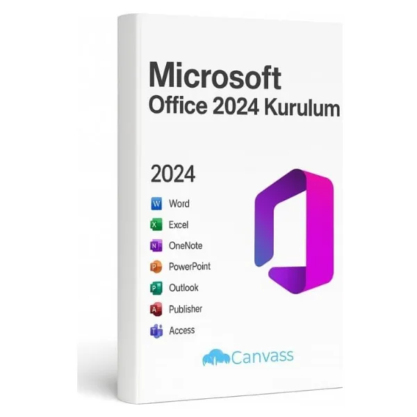 Canvass Office 2024 Kurulum ve Etkinleştirme Lisansı Hediyeli, Microsoft Office 2024 Professional Plus İçin