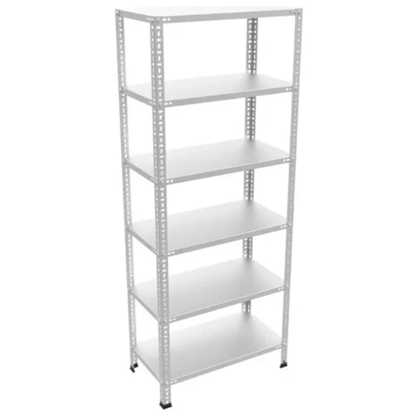 ÇelikRafBurada 6 Katlı Çelik Raf Galvaniz Raf Arşiv Rafı Depo Rafı Kiler Rafı 59x75x200 Dx51 Kalite