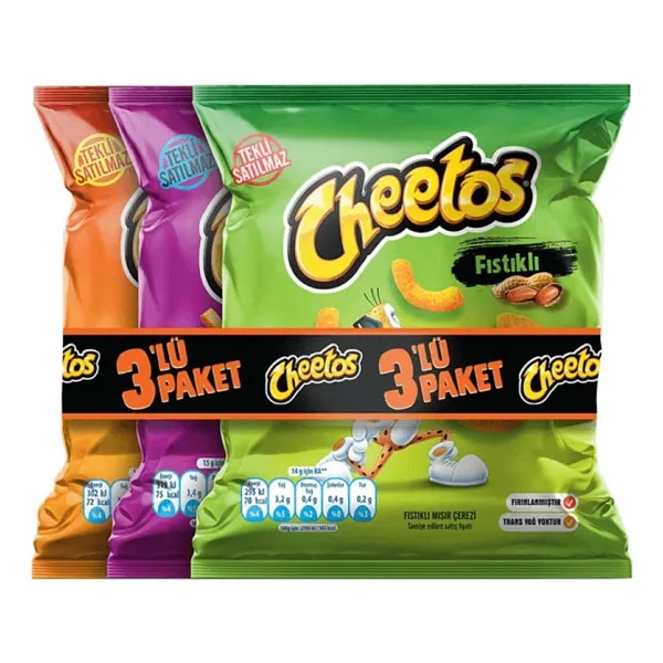 Cheetos 3'lü Paket Midi Boy Mısır Cips