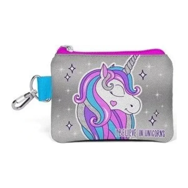 Coral High Kids Gümüş Unicorn Desenli Bozuk Para Çantası 21758