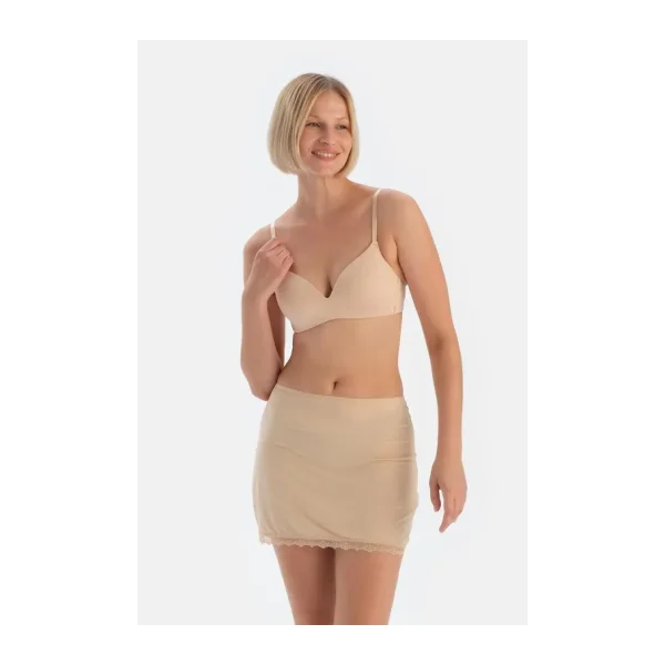 Dagi Kadın 4015Kc Mini Jupon, Örme, Ten, 2XL
