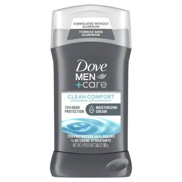 Dove Men+Care Deodorant Çubuk Alüminyumsuz Formül 48 Saat Korumalı Temiz Konfor Deodorant E Vitamini ve Üçlü Etkili Nemlendirici Erkekler için, 3 Ons (1 Paket)