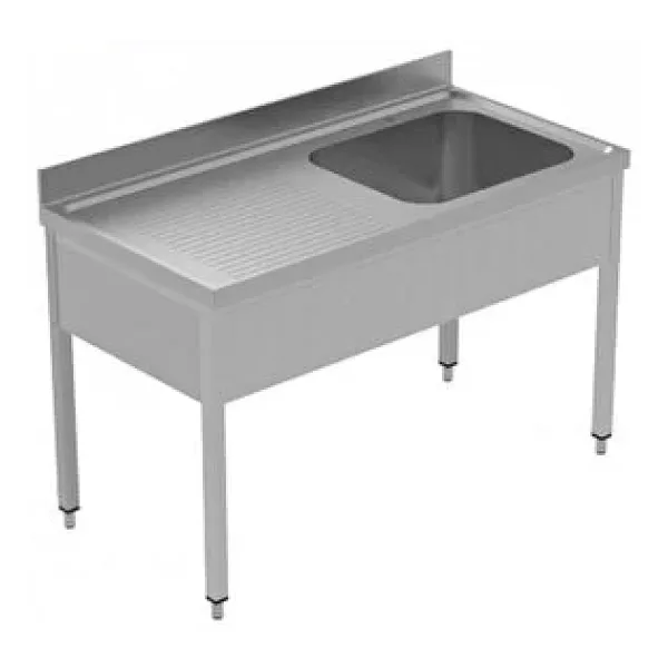 Electrolux Professional Tek Evyeli Tezgah, Evyesi 600x500 Mm, Damlalığı Solda - 1400 Mm, Plus GLG1416SXE