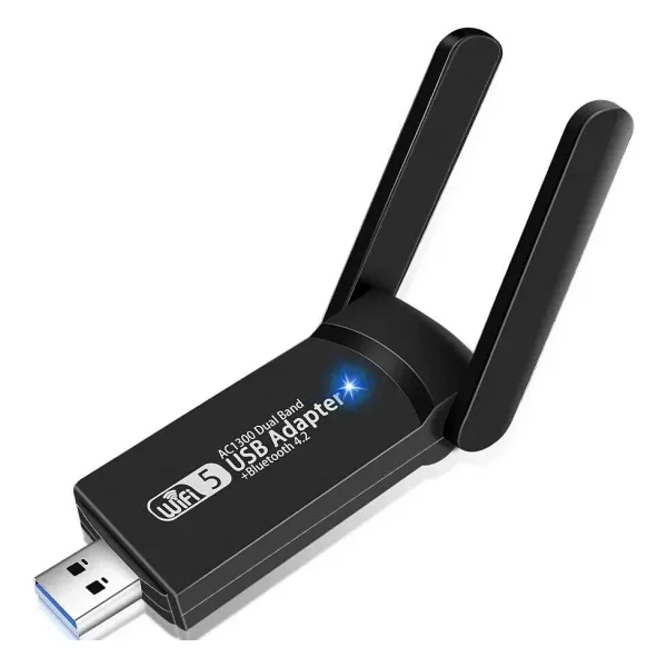 FENVI Çift Bant USB 3.0 WiFi Adaptör 1300Mbps Bluetooth 4.2 Kablosuz Ağ Alıcısı