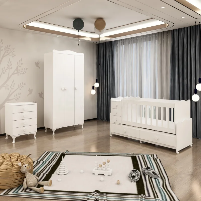 Garaj Home Melina Yıldız 3 Kapaklı Bebek Odası Takımı