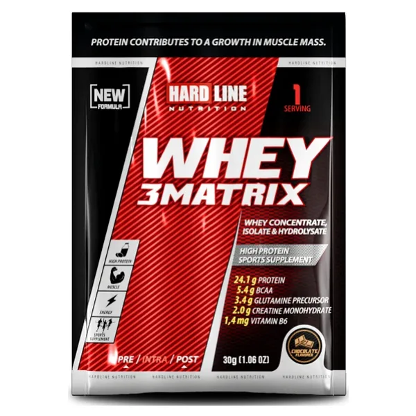 Hardline Nutrition 3 Matrix 30 gr Whey Protein Tozu