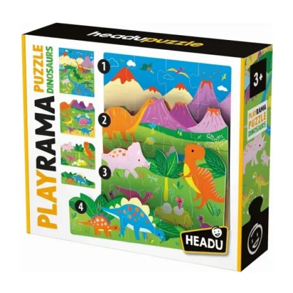 HEADU PLAYRAMA PUZZLE DINOSAURS (3-6 YAŞ)