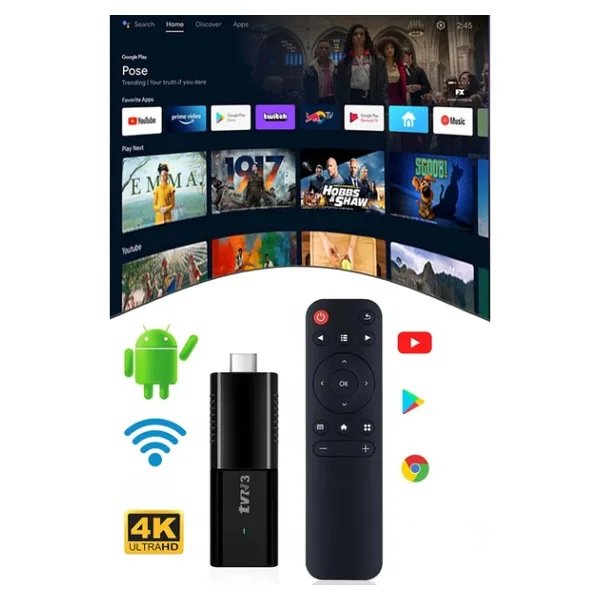 Heaven House Android Box IpTV Uygun 4K TV Stick Media Oynatıcı Tv Box Android Tv Box Android Box Android Tv Stick Tv Box 4K Medya Oynatıcı Wifi Ile Kurulum