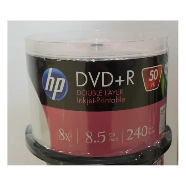 HP DVD+R DL 8.5GB Printable 50 Cakebox HP Dvd+R