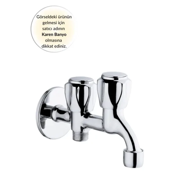 Karen Banyo Uzun Musluk Çift Çıkışlı, Krom, Cisa 51562