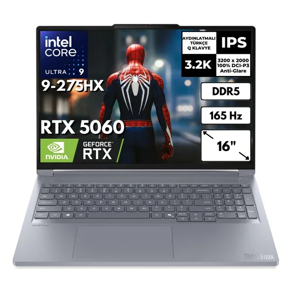 Lenovo ThinkBook 16p G6 IAX 21R0001JTX Ultra 9 275HX 16 GB 512 GB SSD RTX5060 16" Notebook