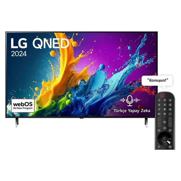 LG 55QNED80T6A 4K Ultra HD 55" 140 Ekran Uydu Alıcılı webOS Smart QNED TV