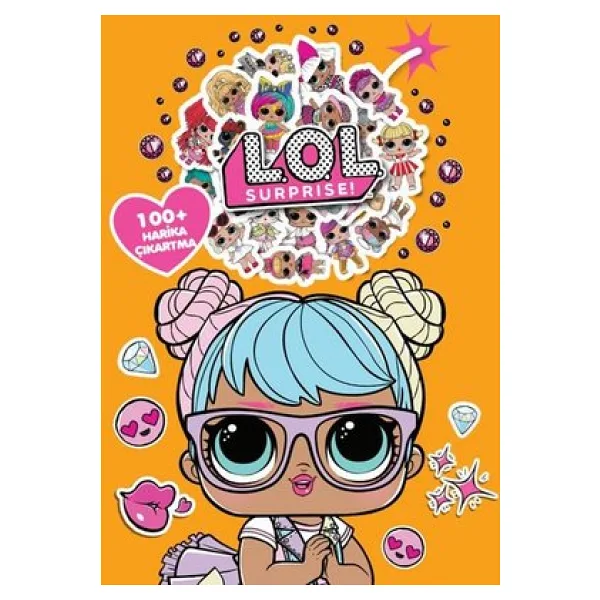 Lol Surprise! Boyama Kitabı Çıkartma Bombası 100 + Harika Çıkartma
