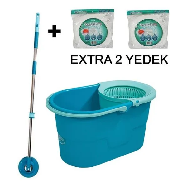 Motek Fix Mop Temizlik Kovası Temizlik Seti+Extra 2Ad Yedek Püskül