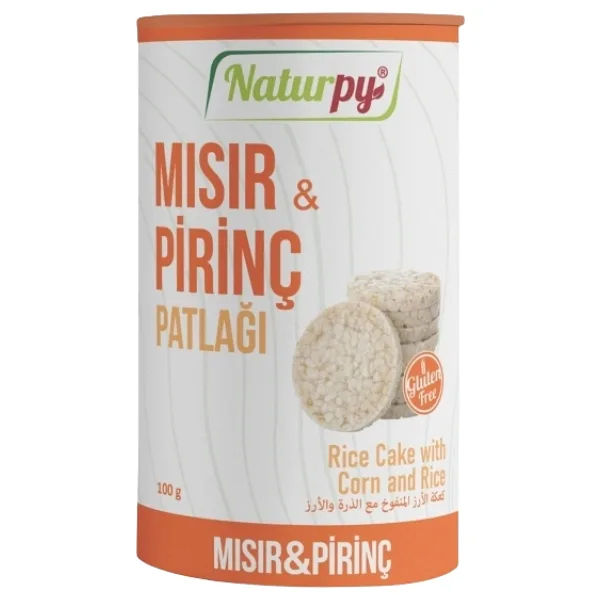 Naturpy Glutensiz Pirinç ve Mısır Patlağı 100 gr