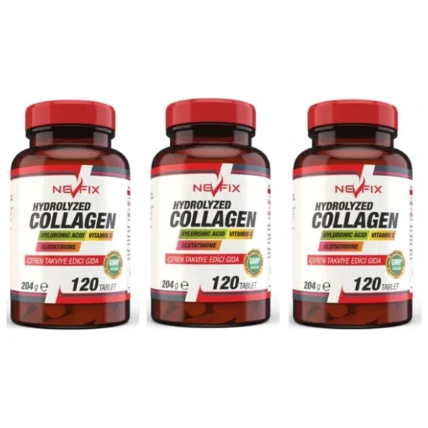 Nevfix Hidrolize Collagen Hyaluronic Acid 120 Tablet 3 Adet