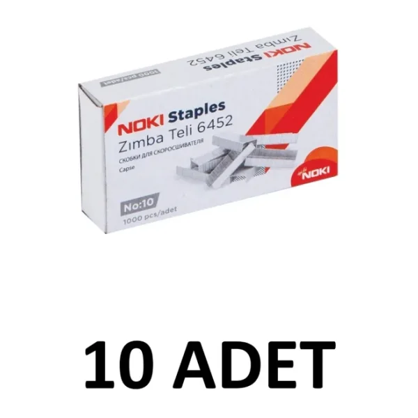 Noki 10 Adet Küçük Boy Zımba Teli No:10 Cu 1000'li