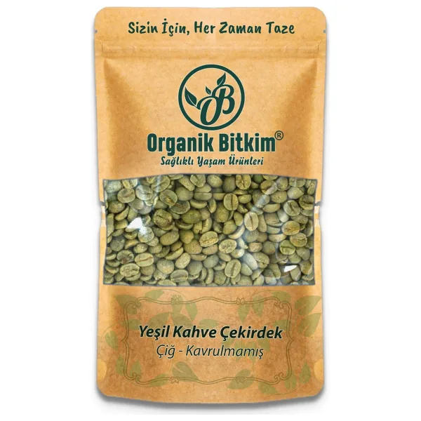 Organik Bitkim Yeşil Kahve Çekirdek Çiğ Tane 150 gr Doğal Taze