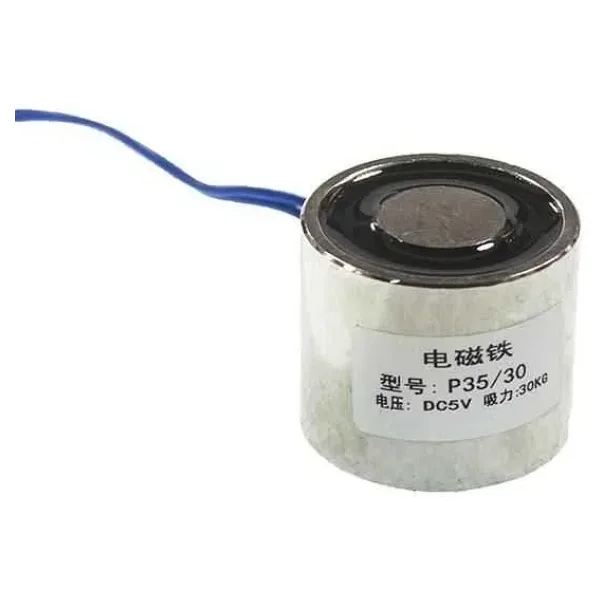 P35/30 5V Elektromıknatıs - 25kg Elektro Manyetik Tutucu
