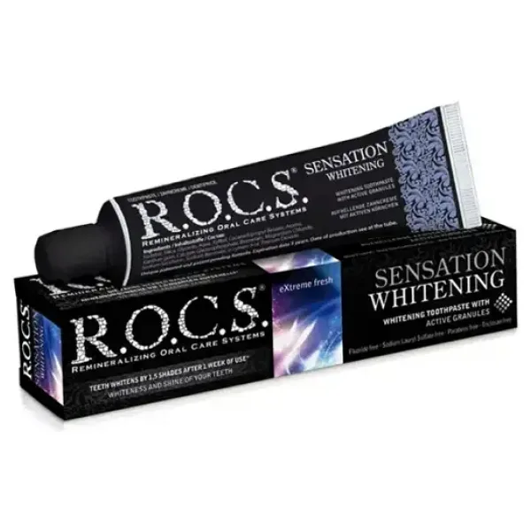 R.O.C.S. Sensation Whitening Beyazlatıcı 60 ml Florürsüz Diş Macunu