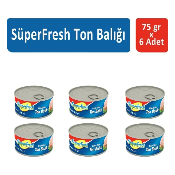 SuperFresh 75 gr 3'lü 2 Adet Ton Balığı
