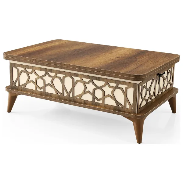 Tuna Akıllı Sehpa Laptop Yemek Masası Kademeli Orta Sihirli Sehpa 60X90 Fonksiyonel Orta Sehpa