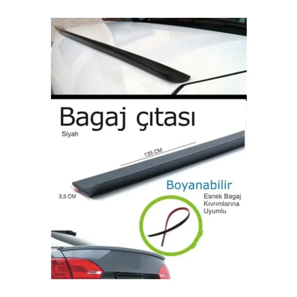 Universal M3 Spoyler Bagaj Üstü Rüzgarlık Sedan Araçlara