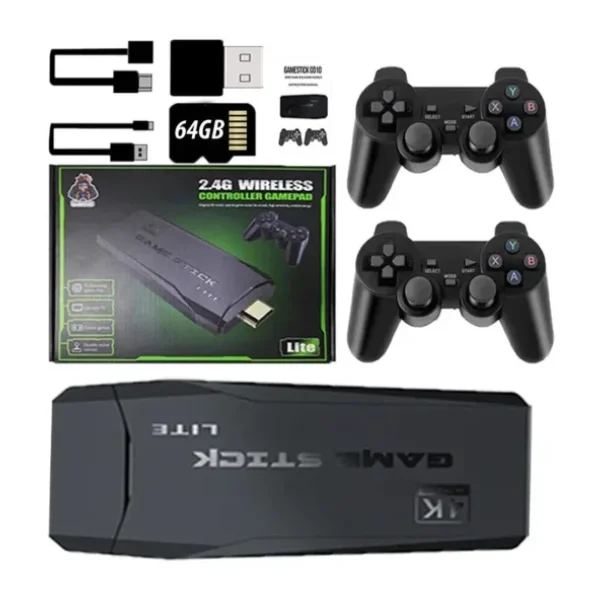 WOTOBE M8 Plus Mini Hdmı 4k 2.4g 64gb Kablosuz Gb/gba/gbc Çift Kollu Tv Oyun Konsolu U-lite