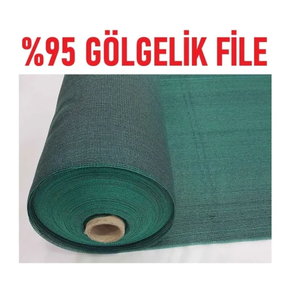 Yeşil Gölgelik File 150X500 cm Bahçe Çit ve Meyve Ağacı Koruma Örtüsü - Seçenek 1 - Ahşap