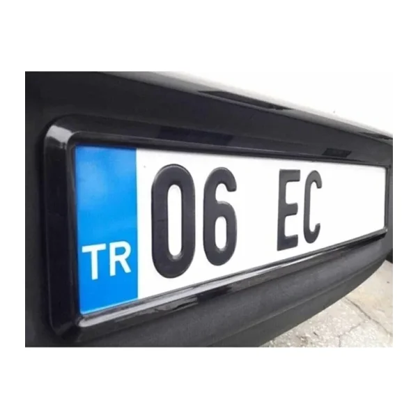 Autowise Parlak Siyah Çerçeveli Oto Plakalık Abs Plastik Esnek Piano Black Plakalık 1 Adet