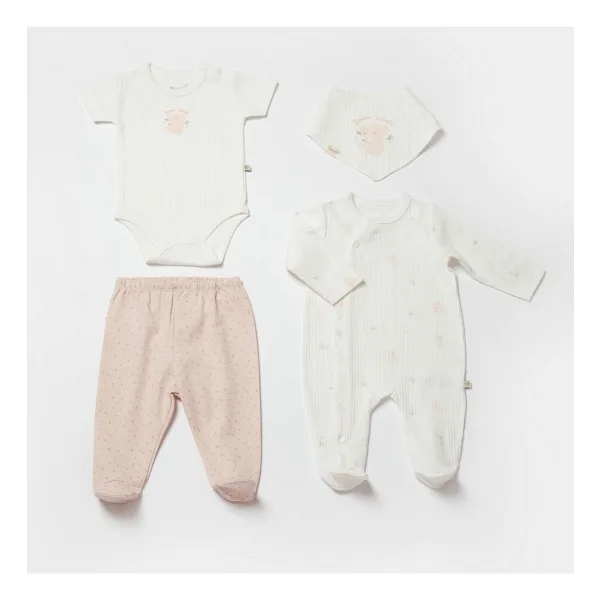 Biorganic Koala Jungle Romper 4'lü Set