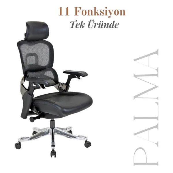 Casella Palma Fileli Yönetici Koltuğu Ofis Koltuğu Ergonomik, Şık Ve Fonksiyonel