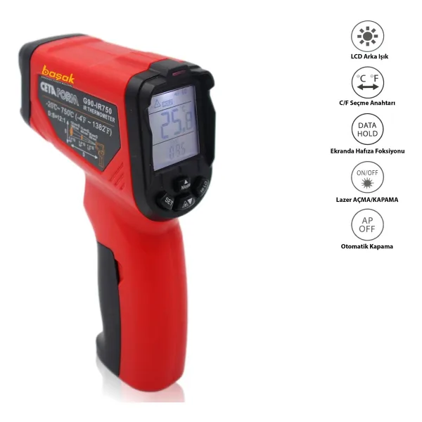 Ceta Form Infrared Lazerli Termometre -20 °c / 750 °c G90-ir750