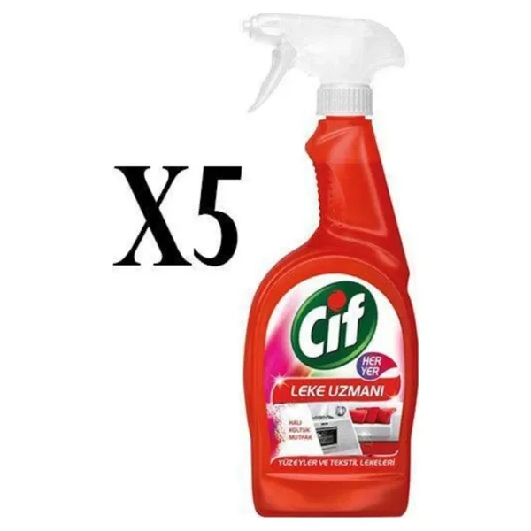 Cif Kırmızı Her Yer 750 ml 5'li Sprey