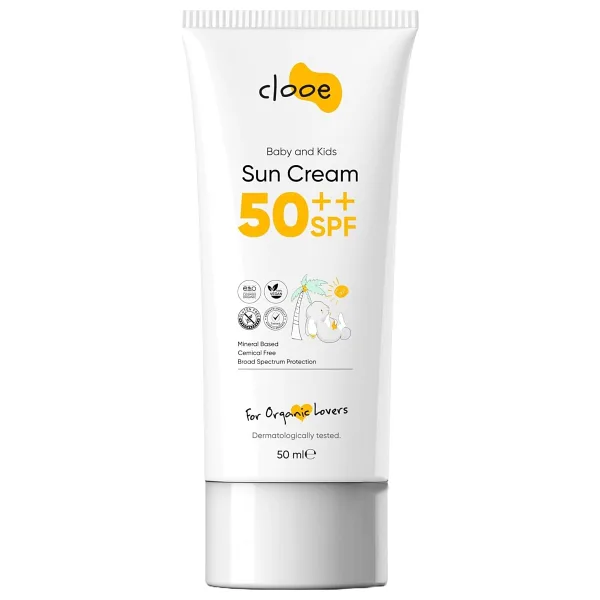 Clooe Organik Vegan Hipoalerjenik Glutensiz 50 Spf Güneş Kremi (50Ml) Clooe
