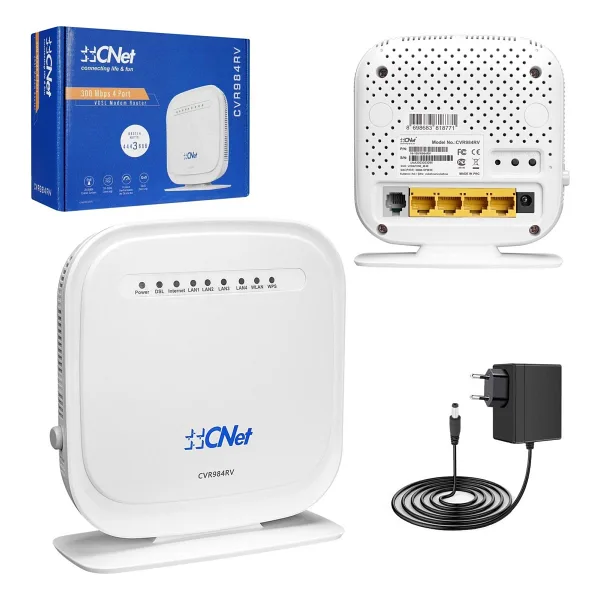 Cnet CVR-984RV 4 Port 300 Mbps VDSL2 Modem