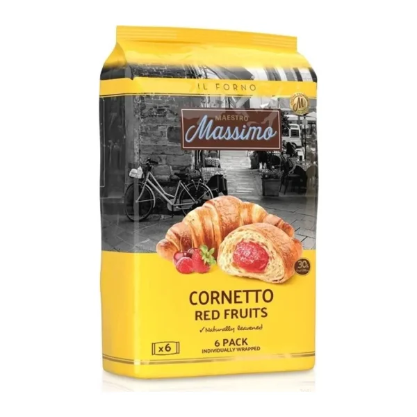 Cornetto Red Fruits (Kruvasan Kırmızı Meyveli) 45 Gram 6 Adet (1 Kutu)