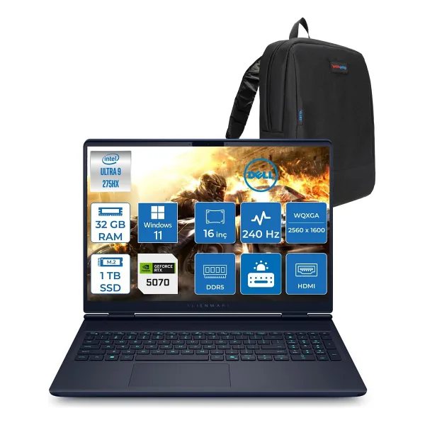 Dell Alienware 16X Aurora AC16251-CU932157W Ultra 9 275HX 32 GB 1 TB SSD RTX5070 16" WQXGA Gaming Laptop