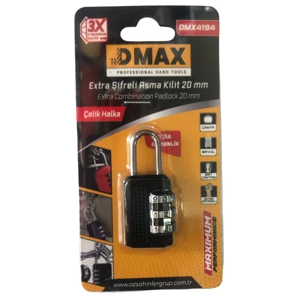 Dmax Extra Şifreli Asma Kilit 20Mm Dmx4194