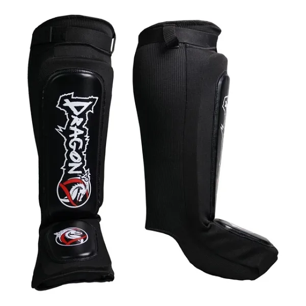 DragonDo 40606-II NEO Elastik Deri Kaval Ayak Koruyucu Kick Boks Kaval Koruyucu