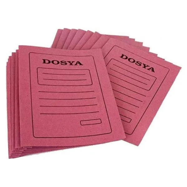 Elitstore Karton Dosya, A4, Tam Kapak, Pembe, 50'Li Paket
