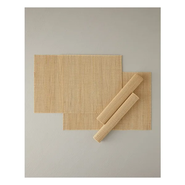 English Home Gola Bambu 4'lü Amerikan Servis Krem - 30 x 45 cm - Krem Rengi