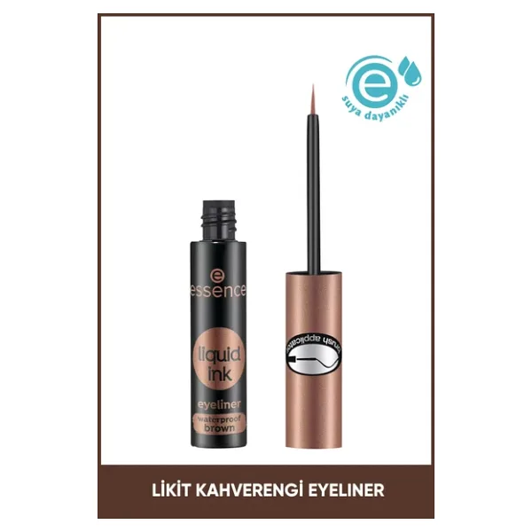 Essence Ink Waterproof Kahverengi Likit Eyeliner