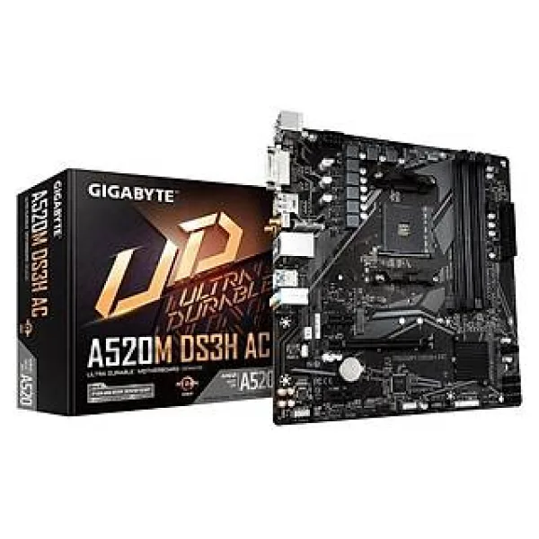 Gigabyte A520M DS3H AC Wi-Fi AMD AM4 DDR4 Micro ATX Anakart