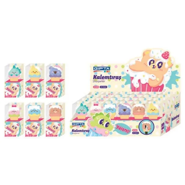 Gıpta Kalemtraş Cupcake 3D K1520 (24 Lü Paket)