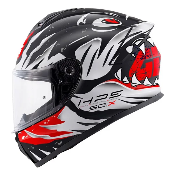 Givi 50.X Sharkbite Mat Siyah Beyaz Kırmızı Full Face Motor Kaskı
