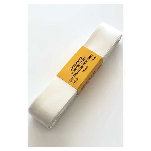 Hayalperest boncuk Krem Saten Kurdele 3 Cm