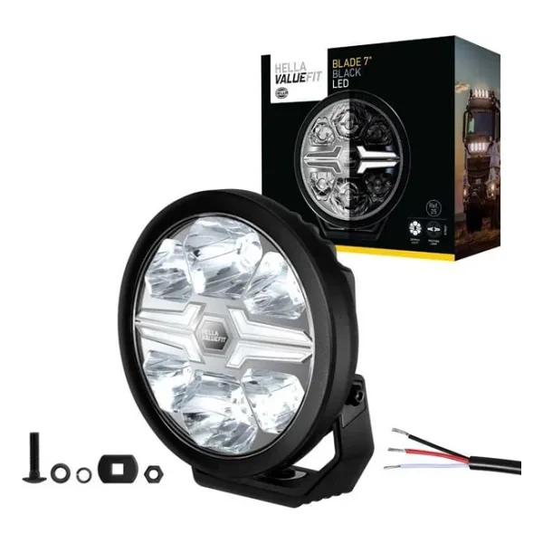 Hella Off-Road Valuefit Blade Led Uzun Far Siyah 22W 7" Beyaz Isik 1Fj357198-041