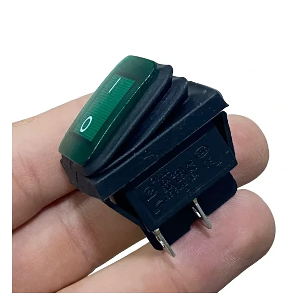 IC-104W Geniş Körüklü Işıklı Anahtar On-Off 4P Yeşil
